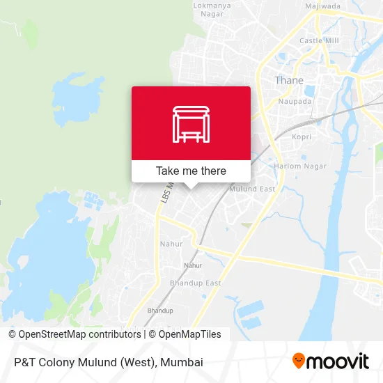 P&T Colony Mulund (W) map