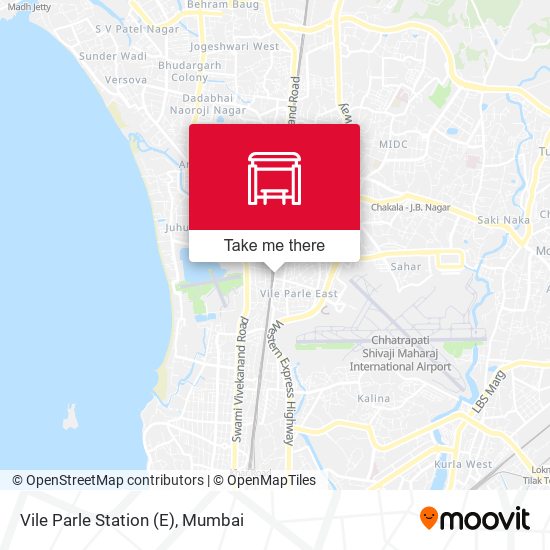 Vile Parle Station (E) map