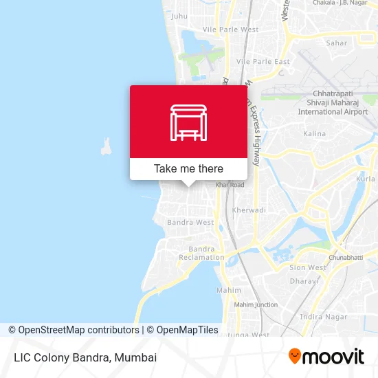 LIC Colony Bandra map