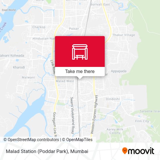 Malad Station (Poddar Park) map