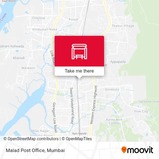 Malad Post Office map