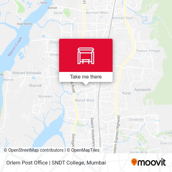 Orlem Post Office | SNDT College map
