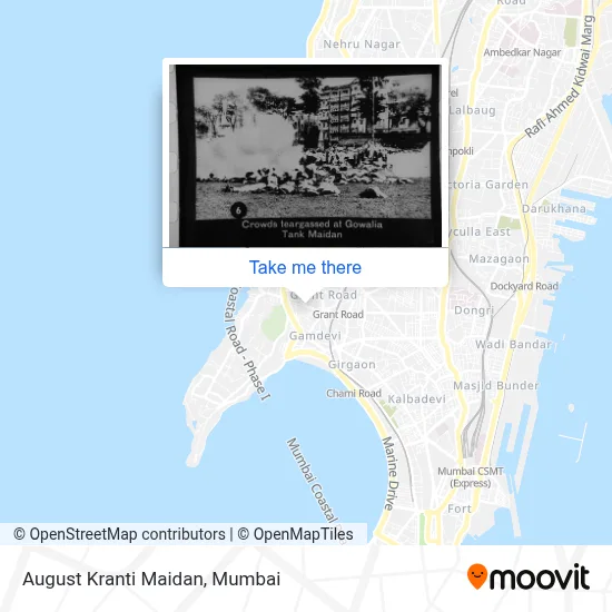 August Kranti Maidan map