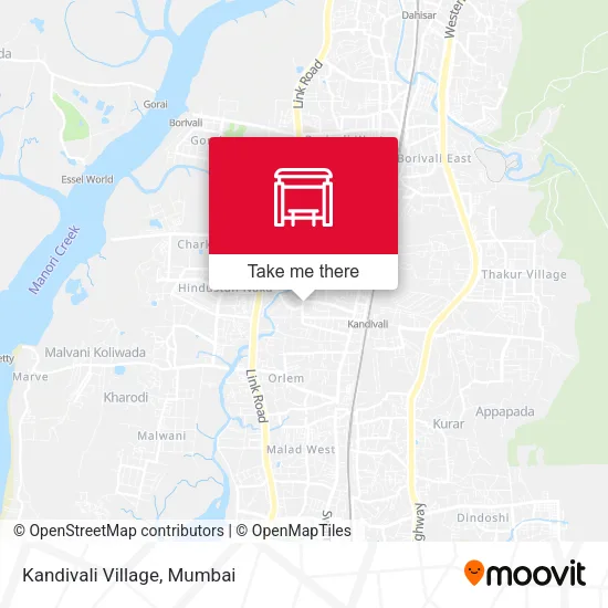 Kandivali Village map