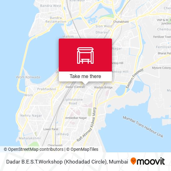 Dadar B.E.S.T.Workshop (Khodadad Circle) map
