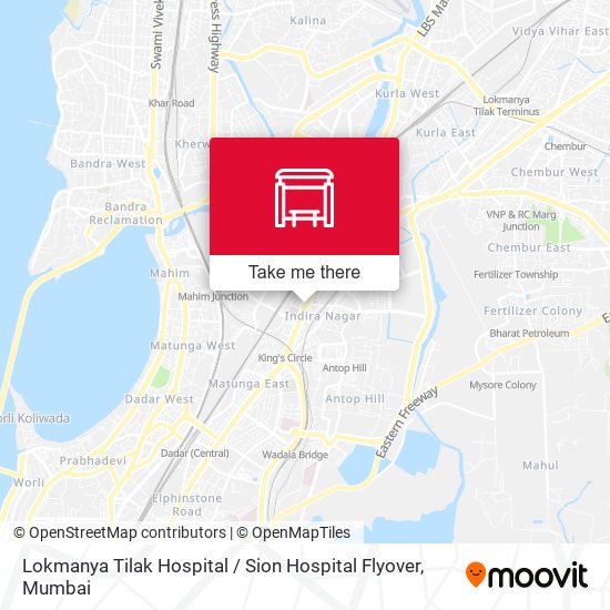 Lokmanya Tilak Hospital / Sion Hospital Flyover map