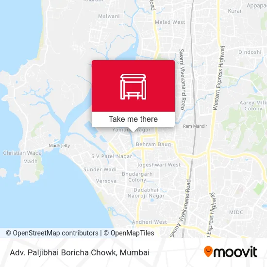 Adv. Paljibhai Boricha Chowk map