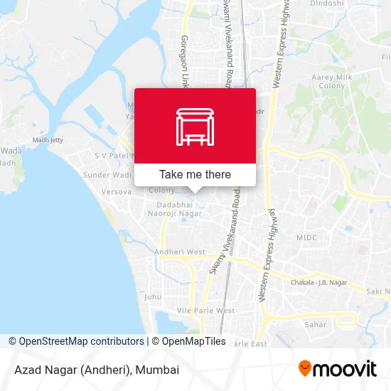 Azad Nagar (Andheri) map