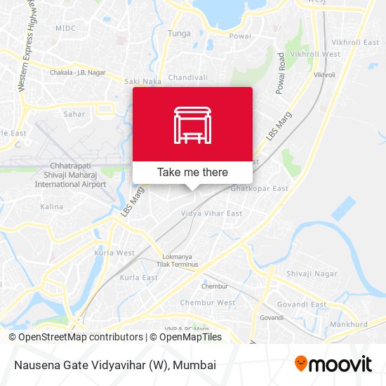 Nausena Gate Vidyavihar (W) map