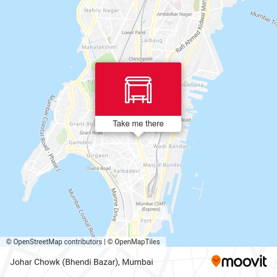 Johar Chowk (Bhendi Bazar) map