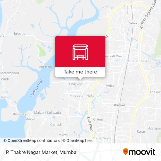 P. Thakre Nagar Market map