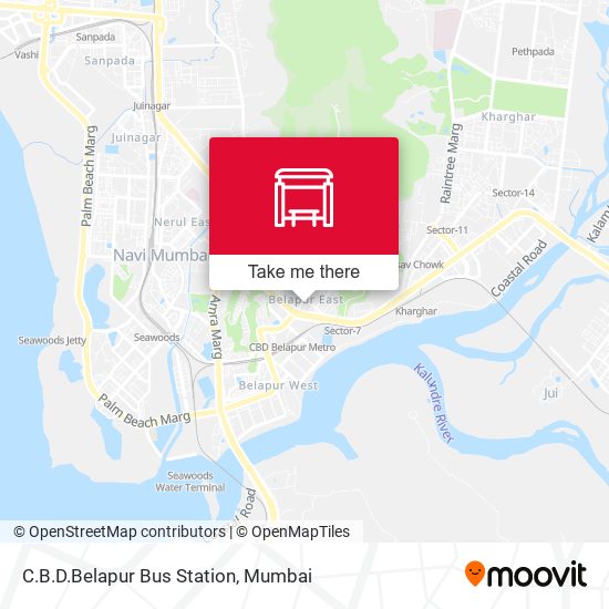 C.B.D.Belapur Bus Station map