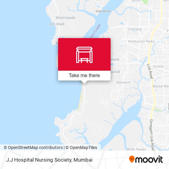 J.J Hospital Nursing Society map