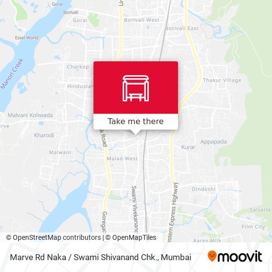 Marve Rd Naka / Swami Shivanand Chk. map