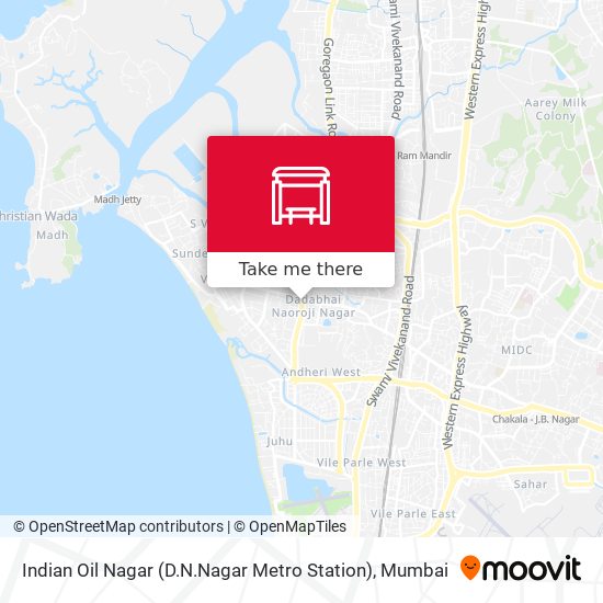 Indian Oil Nagar (D.N.Nagar Metro Station) map