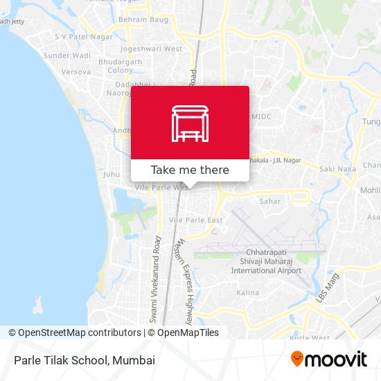 Parle Tilak School map