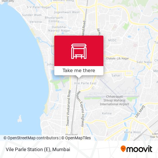 Vile Parle Station (E) map