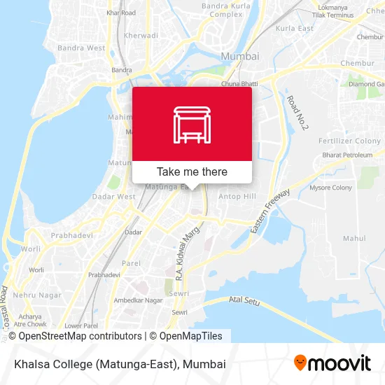 Khalsa College (Matunga-E) map