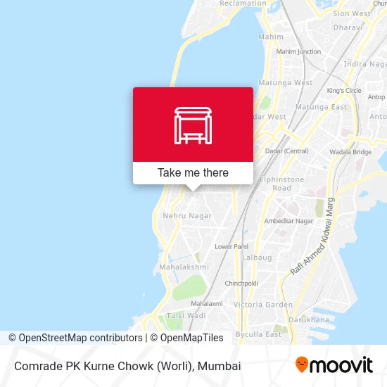 Comrade PK Kurne Chowk (Worli) map