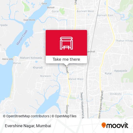 Evershine Nagar map