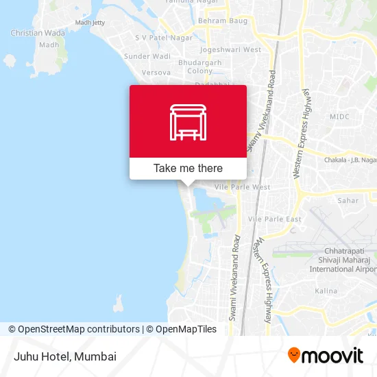 Juhu Hotel map
