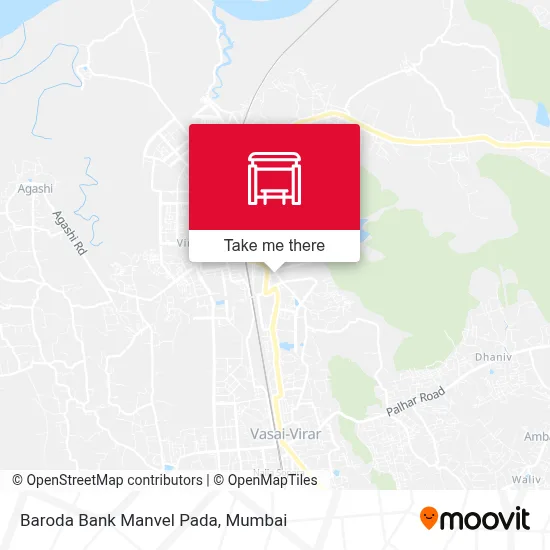 Baroda Bank Manvel Pada map