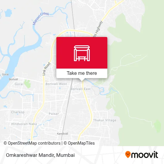 Omkareshwar Mandir map