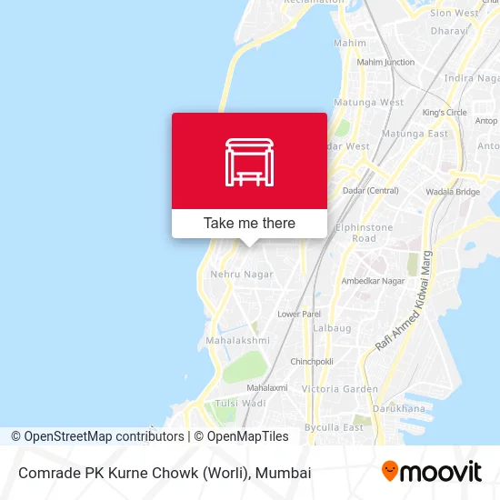 Comrade PK Kurne Chowk (Worli) map
