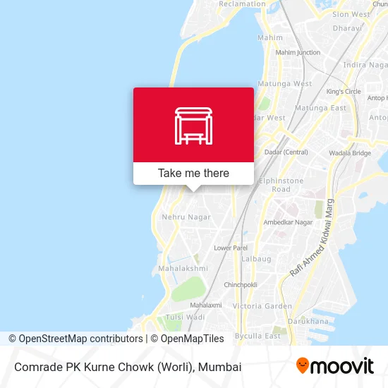 Comrade PK Kurne Chowk (Worli) map
