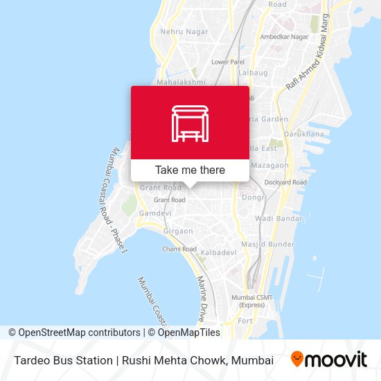 Tardeo Bus Station | Rushi Mehta Chowk map