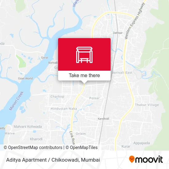 Aditya Apartment / Chikoowadi map