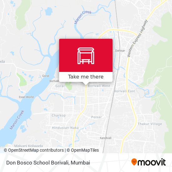 Don Bosco School Borivali map