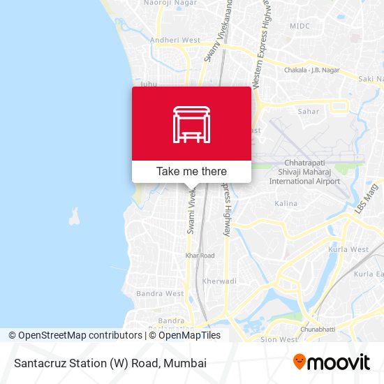 Santacruz Station (W) Road map