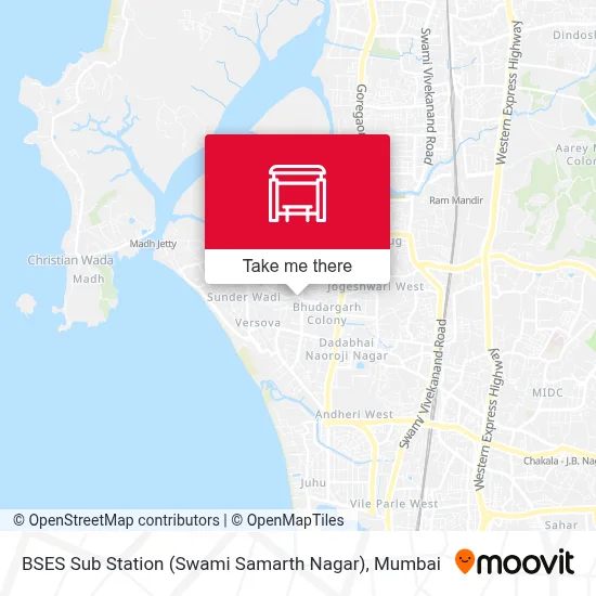 BSES Sub Station (Swami Samarth Nagar) map