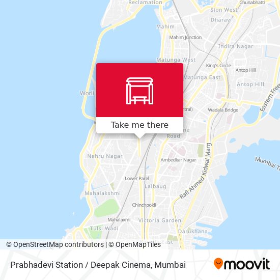 Prabhadevi Station / Deepak Cinema map