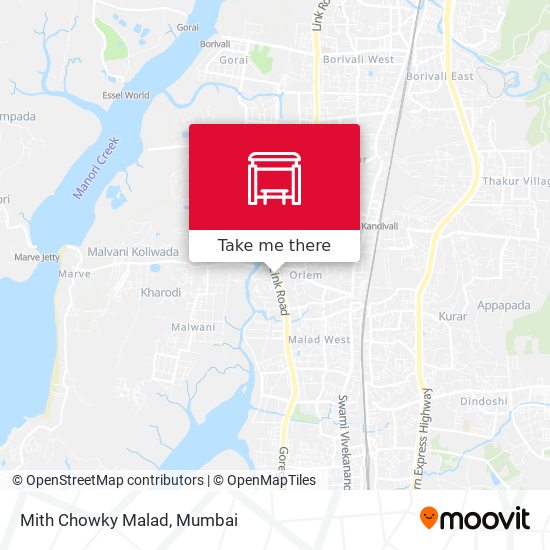 Mith Chowky Malad map