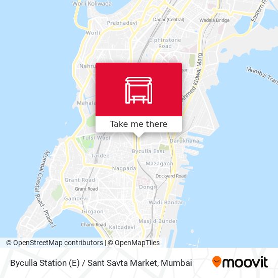 Byculla Station (E) / Sant Savta Market map