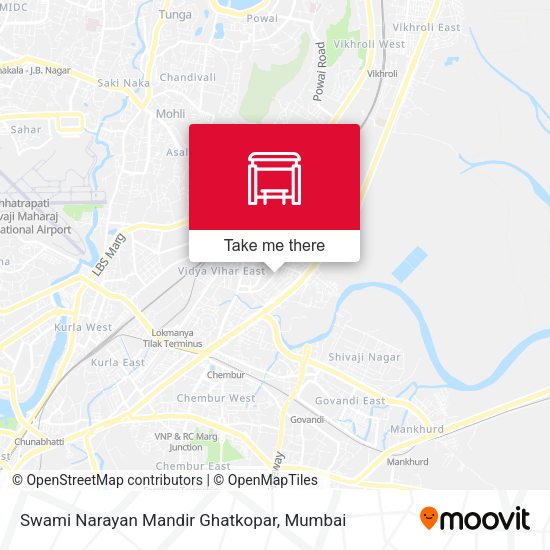 Swami Narayan Mandir Ghatkopar map
