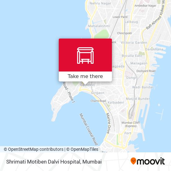 Shrimati Motiben Dalvi Hospital map