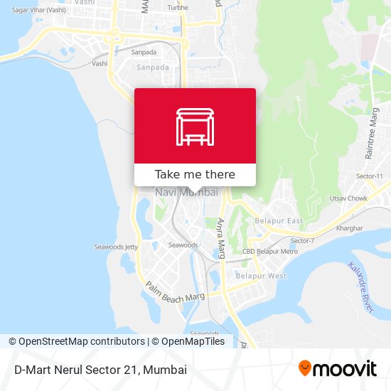 D-Mart Nerul Sector 21 map