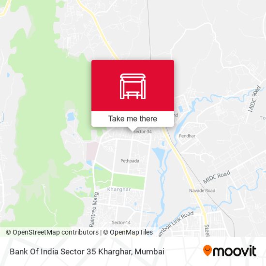 Bank Of India Sector 35 Kharghar map