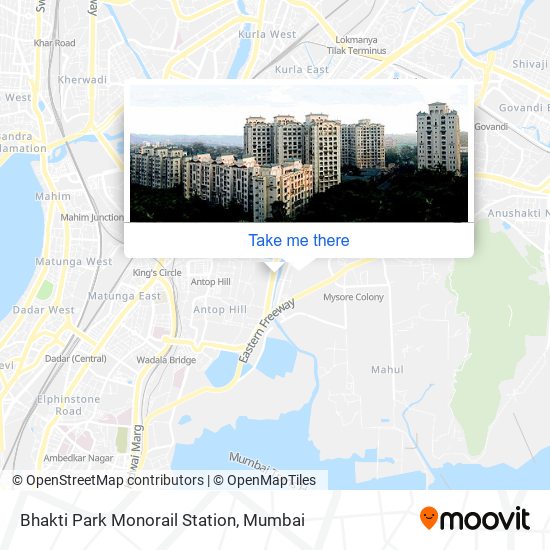 Bhakti Park Monorail Station map