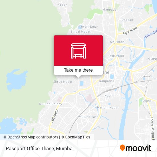 Passport Office Thane map