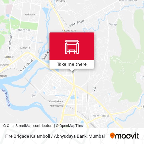 Fire Brigade Kalamboli / Abhyudaya Bank map
