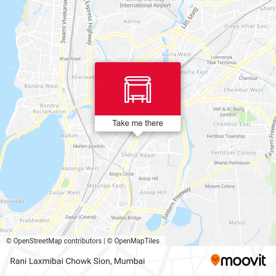 Rani Laxmibai Chowk Sion map