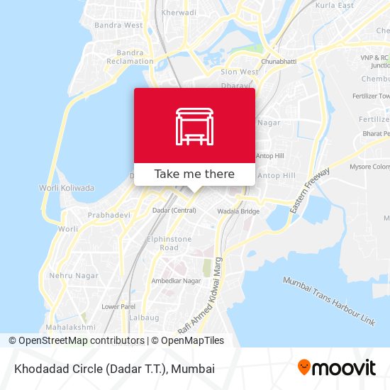 Khodadad Circle (Dadar T.T.) map