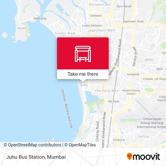Juhu Bus Station map