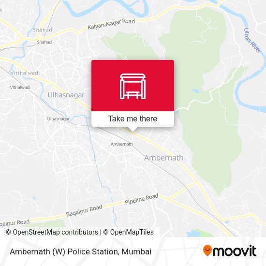 Ambernath (W) Police Station map