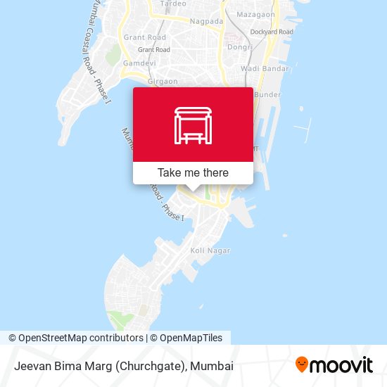 Jeevan Bima Marg (Churchgate) map