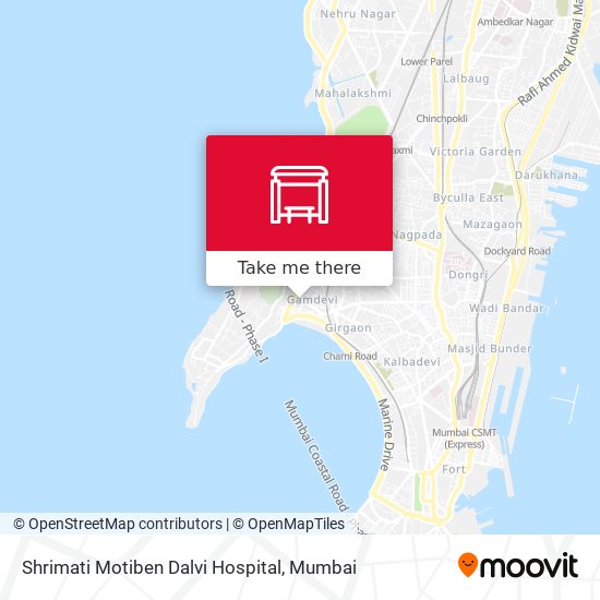 Shrimati Motiben Dalvi Hospital map
